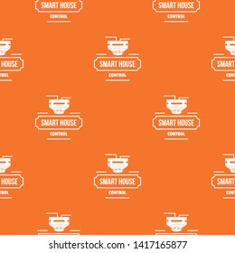 Smart house pattern vector orange for any web design best