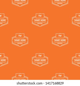 Smart house pattern vector orange for any web design best