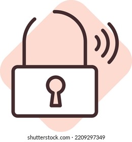 Seguridad de la casa inteligente, ilustración, vector sobre fondo blanco.