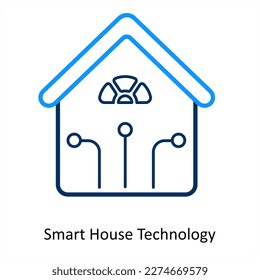 smart house technology icon concept