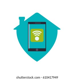 smart house technology icon vector illustration graphic design