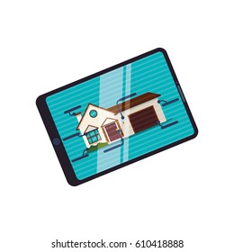 smart house technology icon vector illustration graphic design