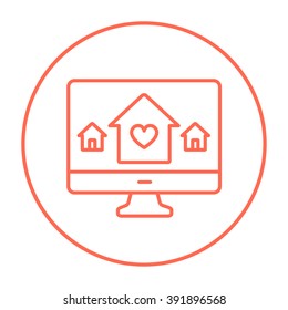 Smart house technology line icon.