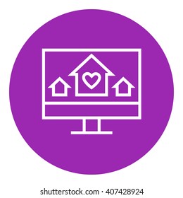 Smart house technology line icon.