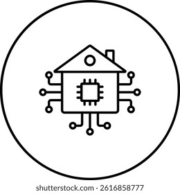 Smart House vector icon. Can be used for printing, mobile and web applications.