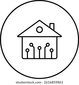 Smart House vector icon. Can be used for printing, mobile and web applications.