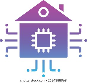 Icono de Vector Smart House. Se puede utilizar para aplicaciones de impresión, móviles y de Web.