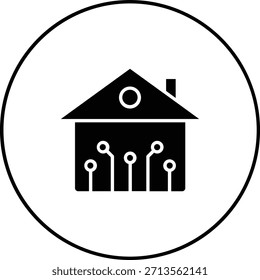 Icono de Vector Smart House. Se puede utilizar para aplicaciones de impresión, móviles y de Web.