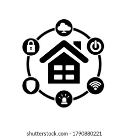 Smart house vector icon. home illustration sign. utilities symbol.