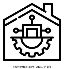 smart house vector icon illustration website