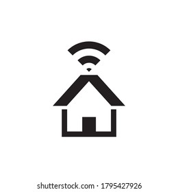 smart house vector icon logo design