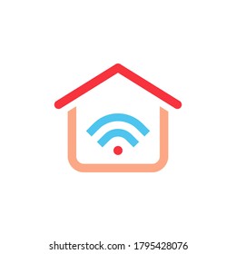 diseño de logotipo de icono de vector de casa inteligente