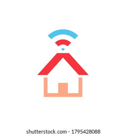 smart house vector icon logo design