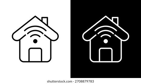 Vector de conjunto de iconos blancos de casa inteligente