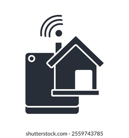 Smart hub icon. vector.Editable stroke.linear style sign for use web design,logo.Symbol illustration.