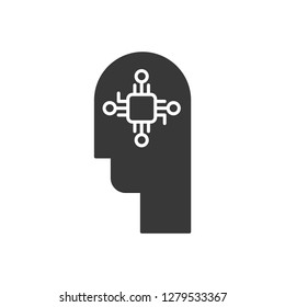 Smart human icon. Robotics symbol modern, simple, vector, icon for website design, mobile app, ui. Vector Illustration