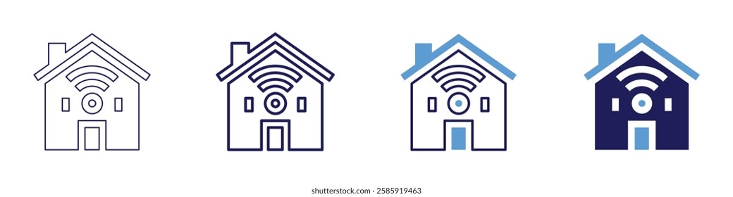 Smart icon in 4 different styles. Thin Line, Line, Bold Line, Duotone. Duotone style. Editable stroke.