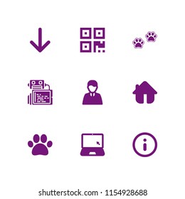 smart icon. 9 smart set with download, robot, internet and businessman vector icons for web and mobile app