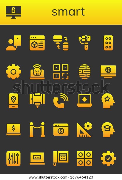 Smart Icon Set 26 Filled Smart Stock Vector (Royalty Free) 1676464123 ...