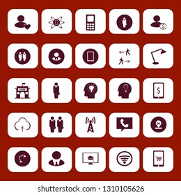 smart icon set with user favorite, dollar symbol phone and bulb head vector illustration