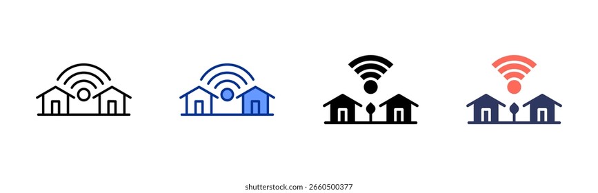 Coleção de vários estilos de folha de ícone inteligente