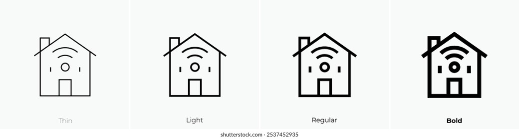 smart icon. Thin, Light Regular And Bold style design isolated on white background