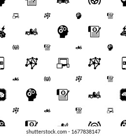 smart icons pattern seamless. Included editable filled Cognitive Science, responsive web design, Autopilot, Autonomous, Neural network, Smart Contract icons. smart icons for web and mobile.
