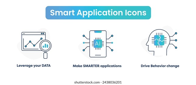 Smart Icons for Performance, Data Leverage, and Behavior Change. he Psychology of Behavior Change. Design for Impact. Vector Editable Stroke and Colors. 