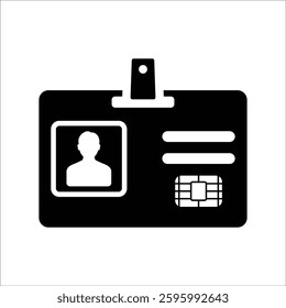 Smart Id Card Icon isolated on white background