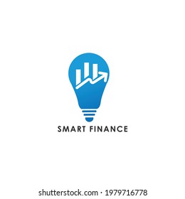 Elemento vectorial de diseño de logotipo estadístico de contabilidad de ideas inteligentes