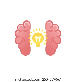 Icono de idea inteligente sobre fondo aislado