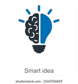 Smart Idea and innovation icon concept