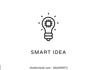 Smart Idea Linear icon in vector. Logotype