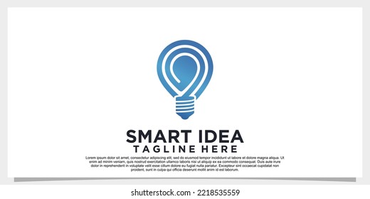 Smart idea logo design simple concept Premium Vector Part 1