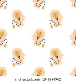 Smart idea seamless pattern design, Repeat textile design. Fabric print.