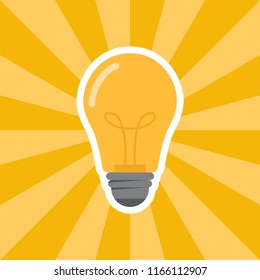 Smart ideas, expensive ideas, smart business, smart innovation, light bulb, flat design vector illustration