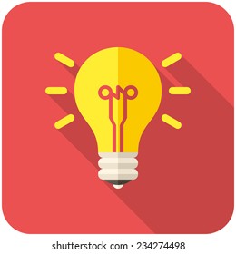 Smart Ideas, modern flat icon with long shadow