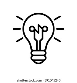 Smart ideas, vector illustration, outline stroke business icon.