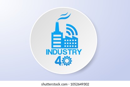 Smart Industrial  4.0 Technology concept Vector 