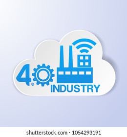 Smart Industrial  4.0 Technology concept Vector 