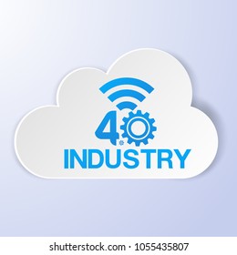 Smart Industrial  4.0 Technology concept Vector 