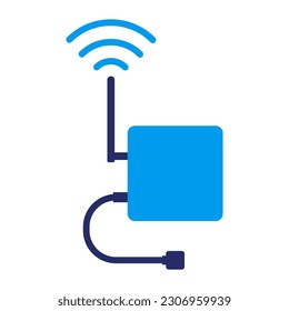 Smart industry and IoT icon: smart sensor connecting
