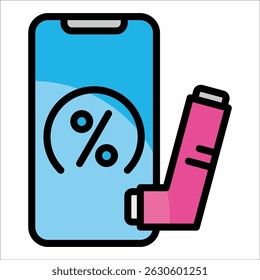 Elemento de ícone de inalador inteligente para design