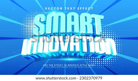 Smart innovation  3d editable vector text style effect. Vector text effect with luxury concept.
