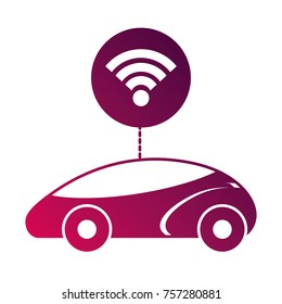 Smart Or Intelligent Car Connection Wifi Technology