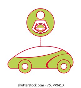 smart or intelligent car driver autonomous futuristic technology