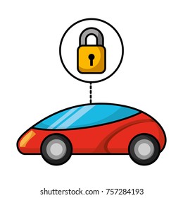 smart or intelligent car security system futuristic technology