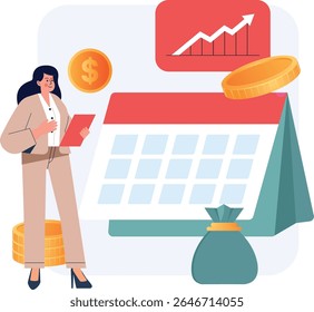 Smart investment and finance literacy, prosperity, growth and investing concept. Money saving and smart money management. 