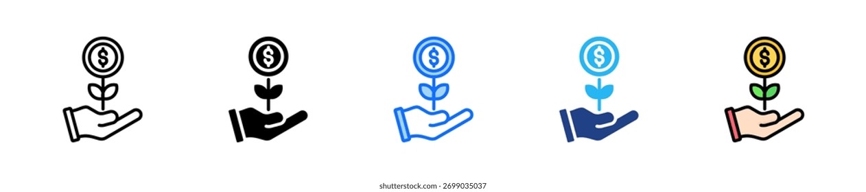 Smart Investment Icon Set Multiple Style Collection