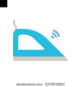 smart iron icon flat style vector